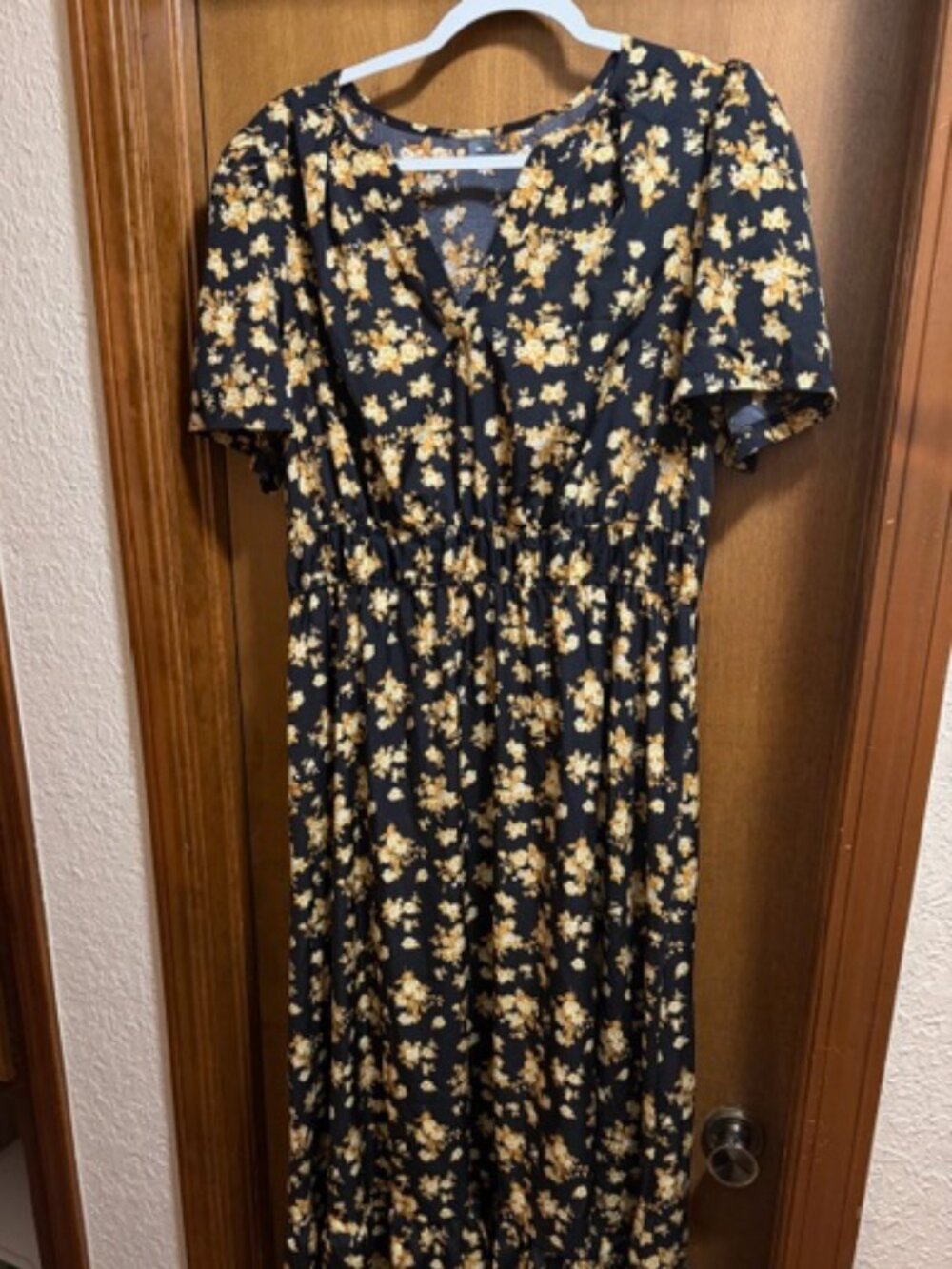 Black and Yellow Floral Dress